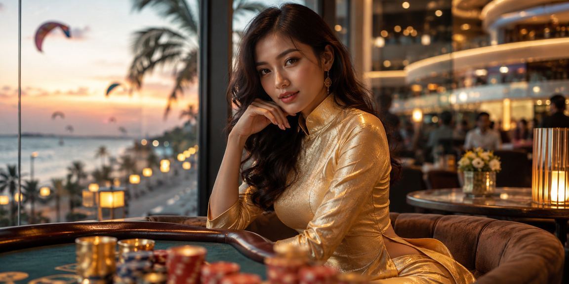 Trải nghiệm baccarat tại Mũi Né với áo dài truyền thống Việt Nam